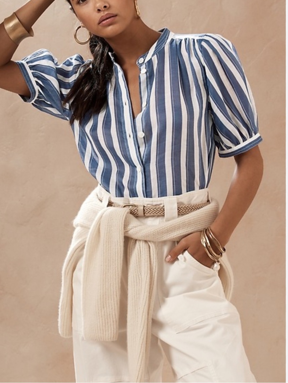 Banana Republic Stripped Blouse